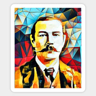 Arthur Conan Doyle Abstract Portrait | Arthur Conan Doyle Artwork 15 Magnet
